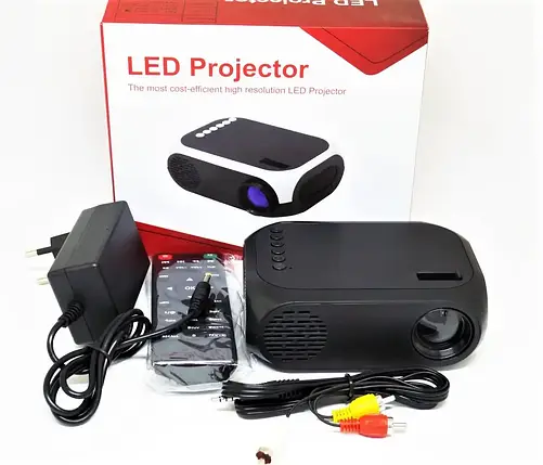 Портативний мультимедійний мініпроєктор Led Projector YG320C, фото 1