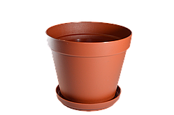 Горщик для квітів з підставкою, Ø 130 тип 6 0,7 л Гемопласт