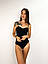 Чорний злитий купальник, фото 4