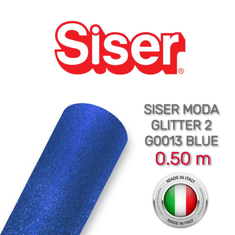 Siser Moda Glitter 2 G0013 Blue (Плівка для термопереносу блискуча синя)