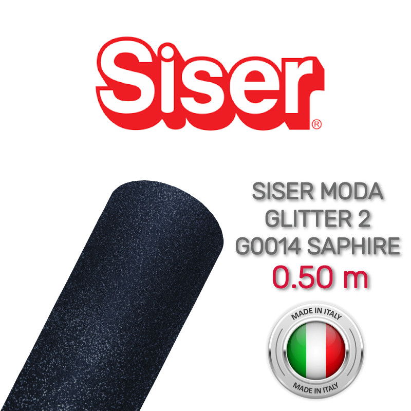 Siser Moda Glitter 2 G0014 Saphire (Плівка для термопереносу блискуча сапфірова)