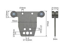 Ролик стійки Ø24x97x21,5 KOGEL-HESTAL
