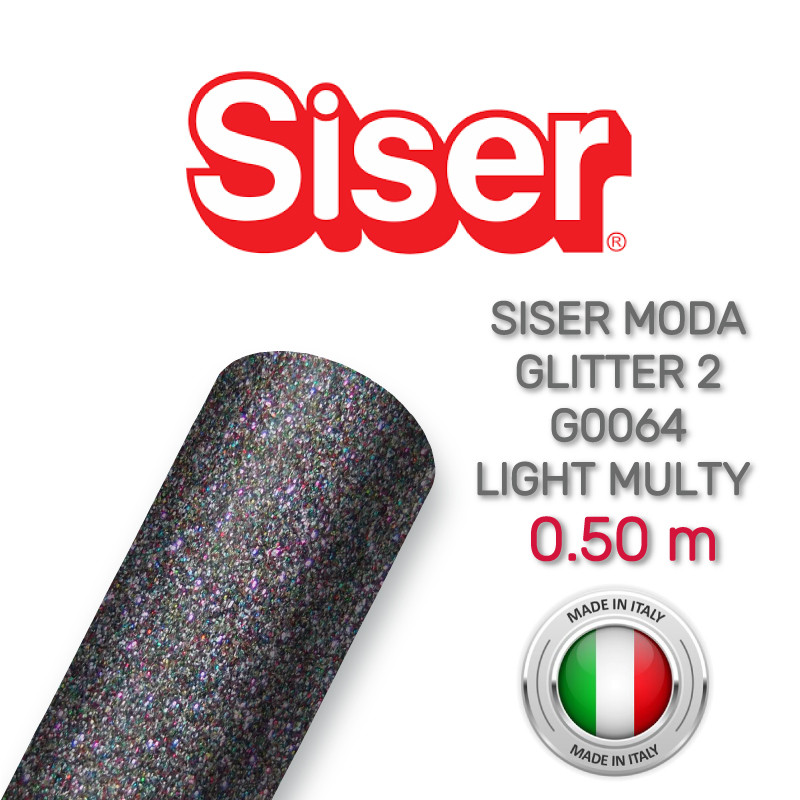 Siser Moda Glitter 2 G0064 Light Multy (Плівка для термопереносу блискуча мультисрібляста), фото 1