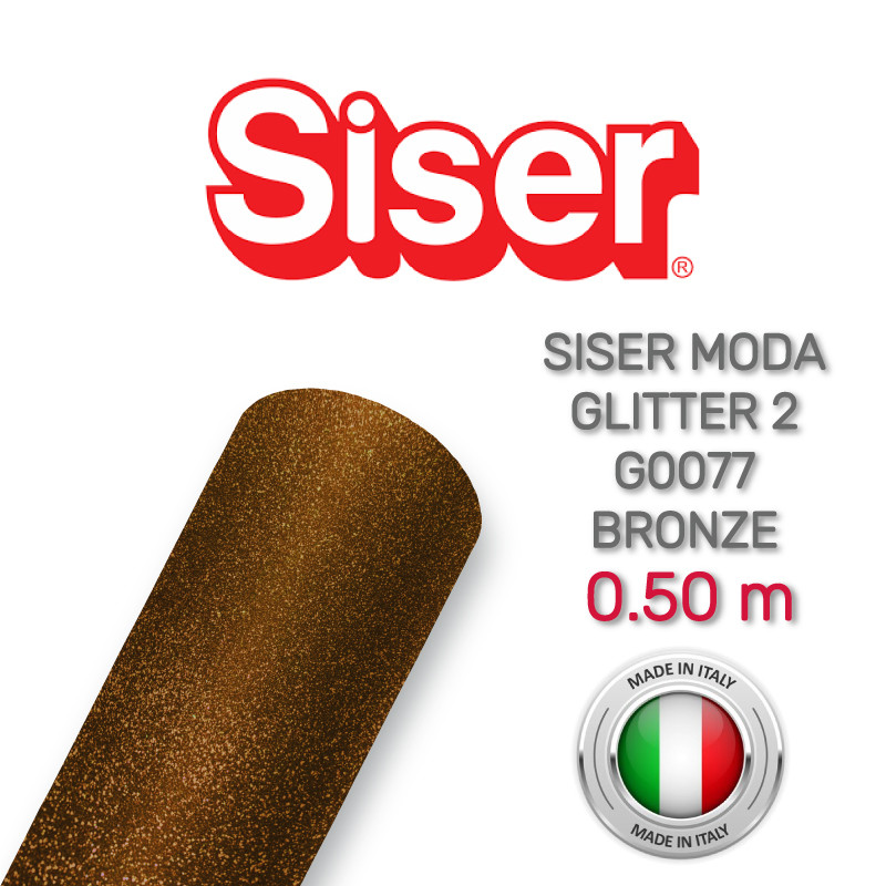 Siser Moda Glitter 2 G0077 Bronze (Плівка для термопереносу блискуча бронзова)