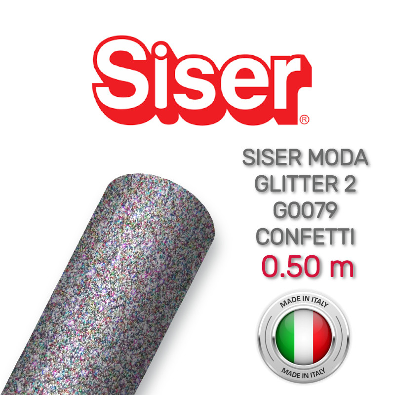 Siser Moda Glitter 2 G0079 Confetti (Плівка для термопереносу блискуча конфеті), фото 1