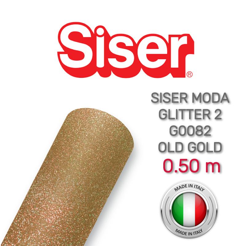 Siser Moda Glitter 2 G0082 Old Gold (Плівка для термопереносу блискуча старовинно-золота), фото 1