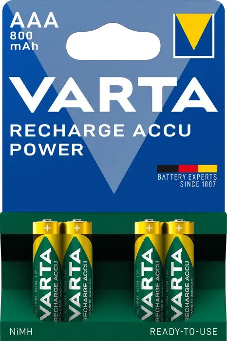 Акумулятори VARTA RECHARGE ACCU POWER AAA/HR03  800mAh (4шт)