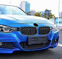 Решітка ноздрі BMW (БМВ) 3 series (F30, F31) 2012-2019 Унікальна Чорний Глянець, фото 4