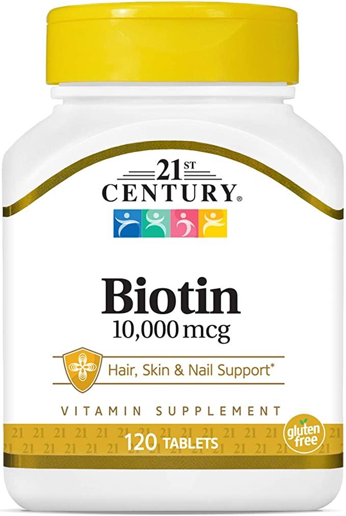 Біотин (Biotin) 10 000 мкг 21st Century 120 таблеток