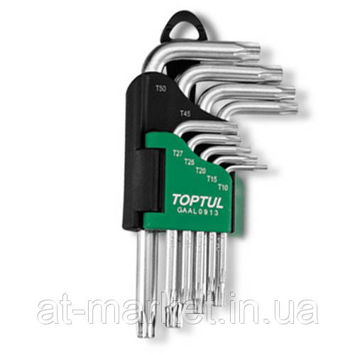 Набір ключів TORX Г-обр. TOPTUL T10-T50 9ед. GAAL0913