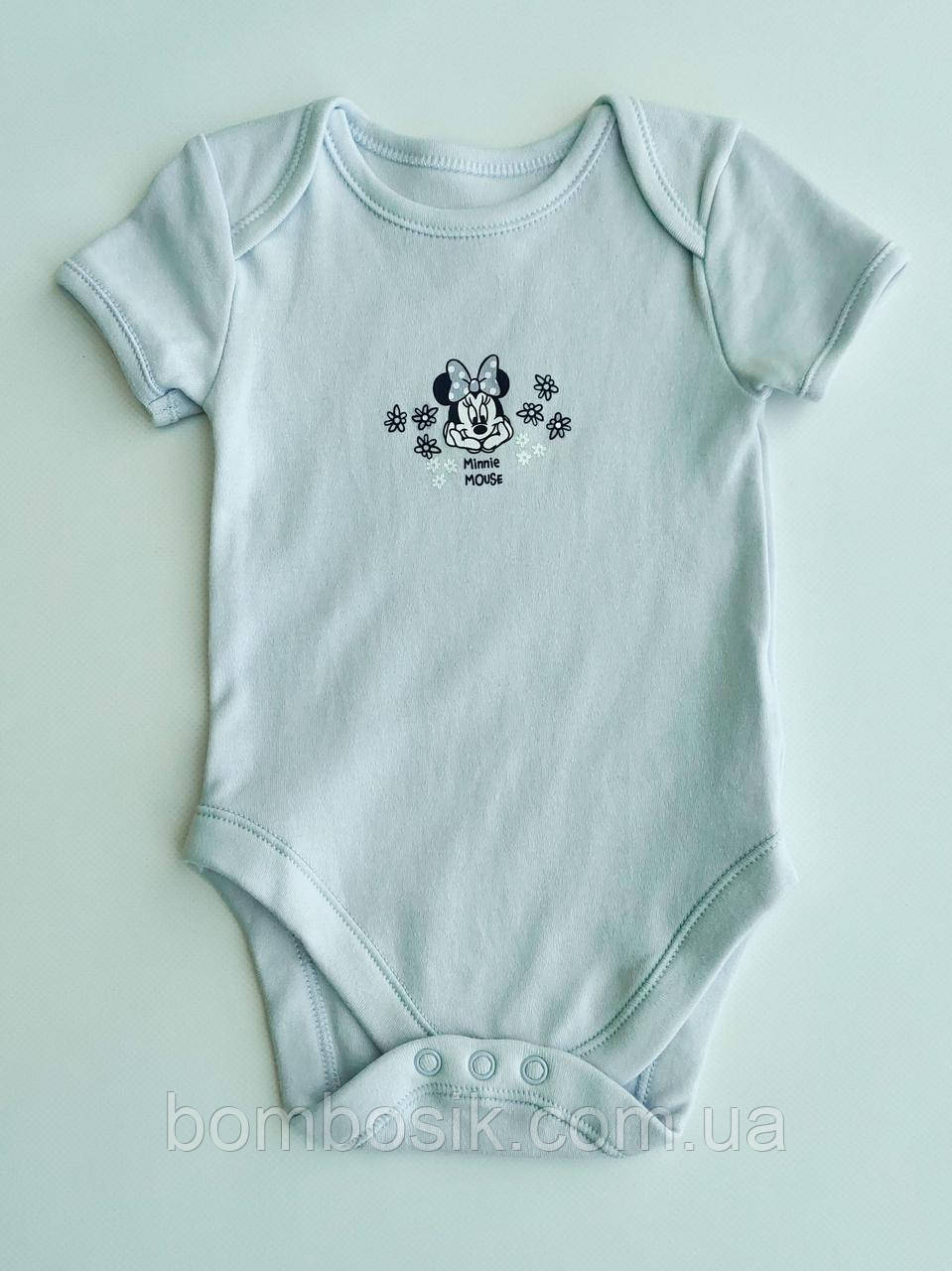 Бодік для дівчинки з коротким рукавом George, First size (50-56см), фото 1
