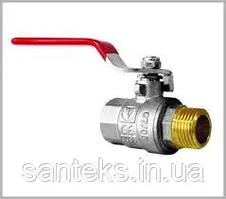 Кран кульовий ДУ 32(1 1/4) вода різьба внутр./зовнішня, латуний Formec