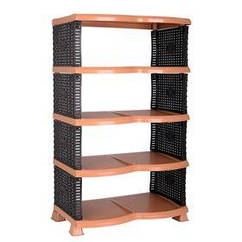 Этажерка д/обуви VIOLET HOUSE  0756 Роттанг Эко BROWN 48*30*79 см (0756 Рот Эко BROWN 48*30*79 см)