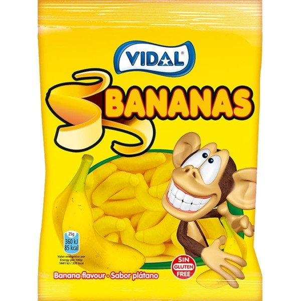Желейні цукерки Банани Gummi Bananas Vidal 100 г Іспанія