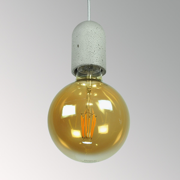 Бетонний світильник Ø55мм h90мм Е27 підвісний сірий