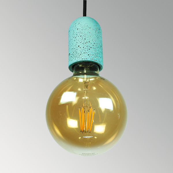 Бетонний світильник Ø55мм h90мм Е27 підвісний окись міді