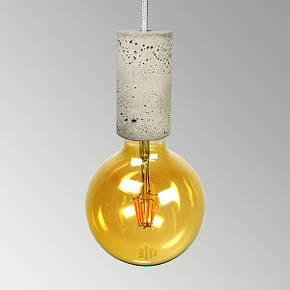 Бетонний світильник Ø55мм h93мм Е27 підвісний сірий, фото 2