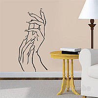 Интерьерная виниловая наклейка для салона красоты Руки (30х60см)