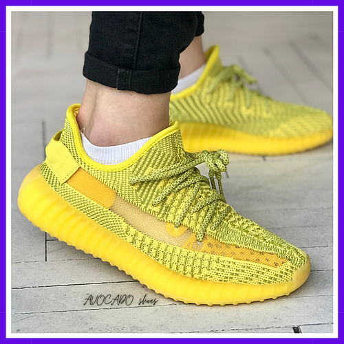 Кроссовки женские Adidas Yeezy Boost 350 v2 yellow / Адидас изи буст ...