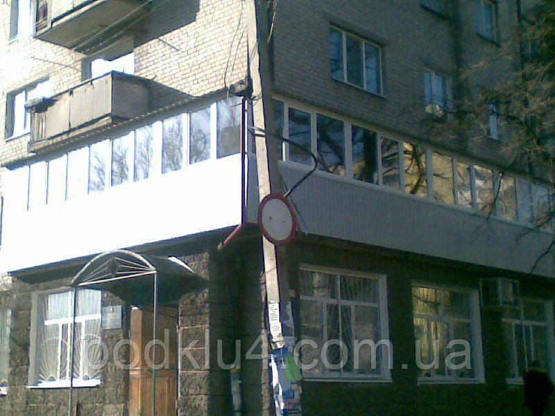Балконы и лоджии из металлопластика - фото 1 - id-p1650337634