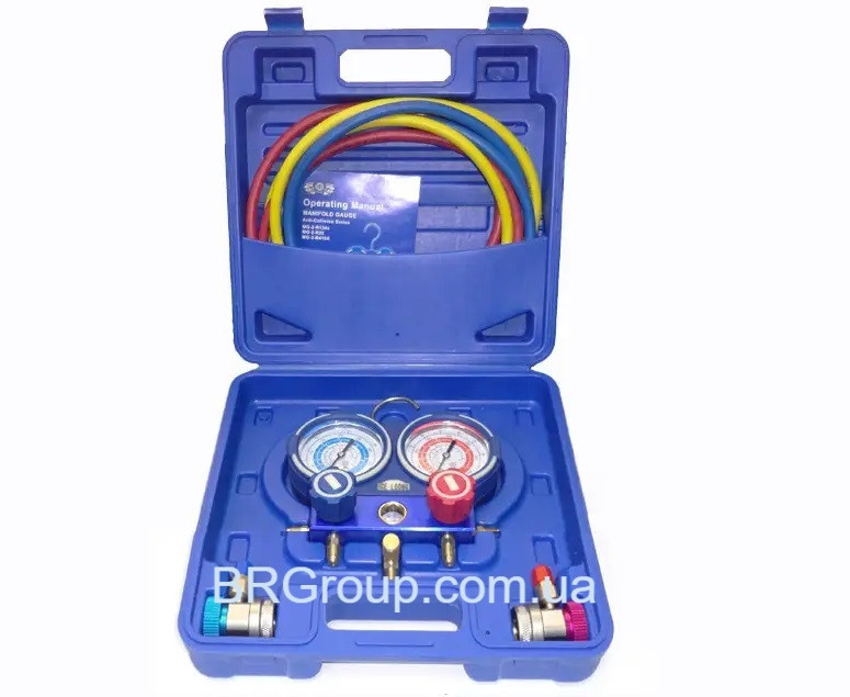 Манометричний колектор+шланги + швидкознімні муфти R22-R404A-R134A-R507-R407C (Ice Loong), фото 1