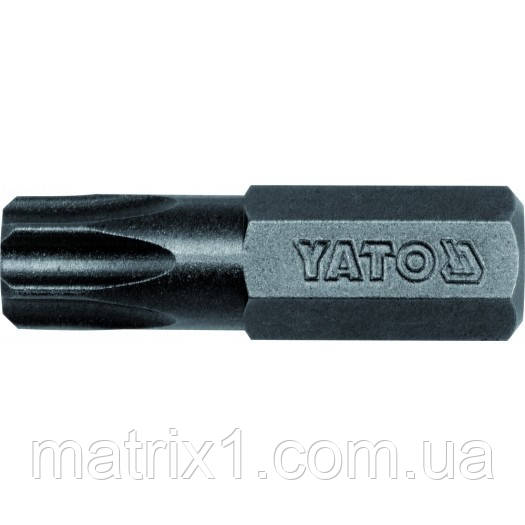 Бита YATO : "TORX" T30, квадрат 1/4", L=25 мм. 1 шт.