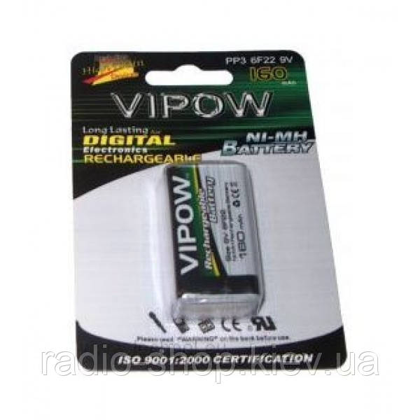 Батарея (акумулятор) Ni-MH 9V 160mAh, фото 1