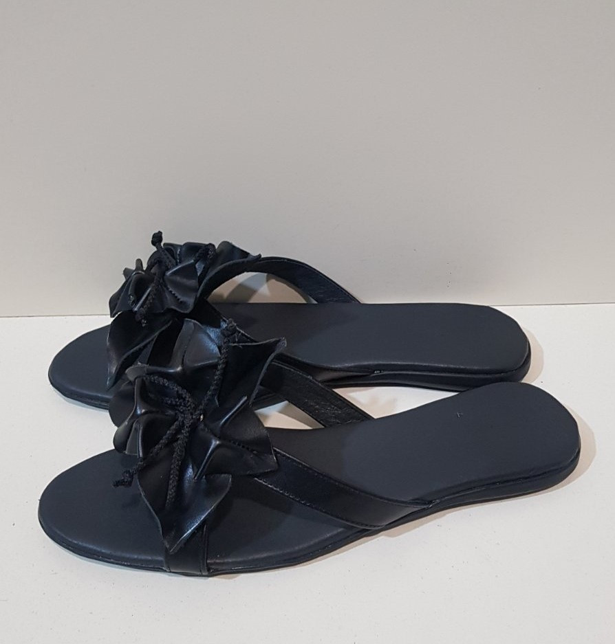 STTOPA Розміри 40-45. Шльопанці великих розмірів шкіряні. 121-4045 Чорні, фото 1