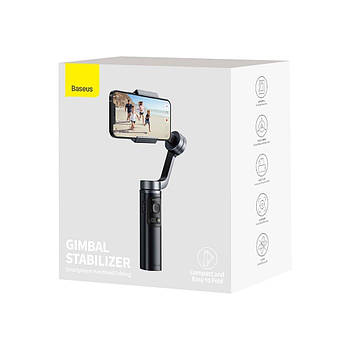 Стабілізатор (Стедікам) Baseus Control Smartphone Handheld Folding Gimbal Dark Grey SUYT-D0G