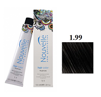 Крем-краска для волос Nouvelle Hair Color 1.99 Зеленовато-черный 100 мл