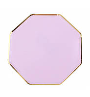 Одноразовые тарелки "Octagon", 10 шт., Ø - 23 см., цвет лаванда