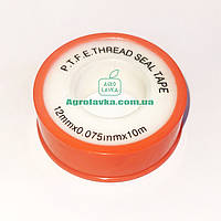Стрічка фум 75мкм 12мм х 10м для ущільнення різьб Technics (10-701)