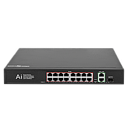 Комутатор мережевий POE GV-010-D-16+2 PG+1 SFP, фото 3