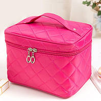 Косметичка жіноча зручна 12 на 14 на 22 см рожевий