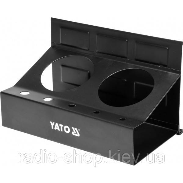 Полиця магнітна YATO YT-08681 з 2 великими та 5 малими отворами, 215 x 120 x 130 мм