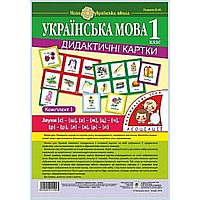 Розпродаж! 1 клас. НУШ. Українська мова. Дидактичні карти. Асоціації. У трьох частинах. Комплект 1. Звуки