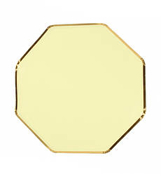 Паперові тарілки "Octagon", 10 шт., Ø - 18 см., колір жовтий