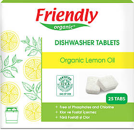 Органічні таблетки для посудомийної машини Friendly Organic 25 шт.