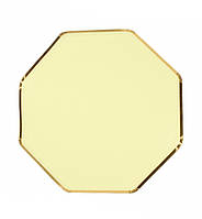 Бумажные тарелки "Octagon", 10 шт., Ø - 18 см., цвет желтый