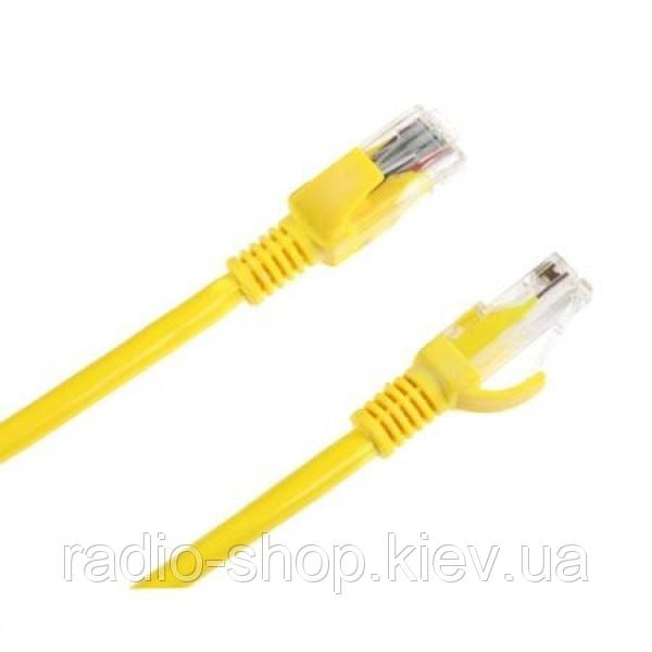 Patchcord кабель UTP kat. 6e штек.-штек. 10m жовтий INTEX