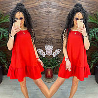 Яркое модное летнее женское красное платье "Лиза"