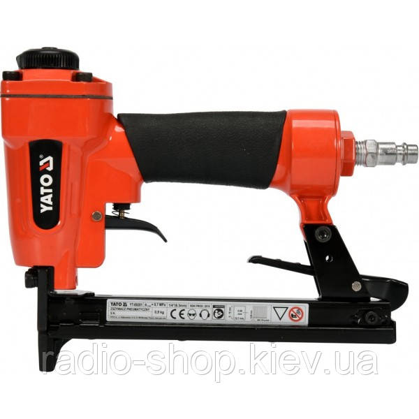 Степлер пневматичний YATO YT-09201: P = 7 Bar, для скоб h = 6-16 мм, w = 12,7 мм, фото 1