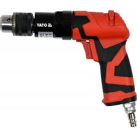 Дриль пневматичний YATO YT-09703 з цангою для свердел Ø 10 мм; робочий тиск 6,3 Bar з подаванням повітря 113