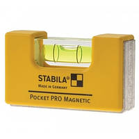 Уровень - мини STABILA Pocket PRO Magnetic магнитный 7 х 2 х 4 см, 1 капсула и зажим на ремень