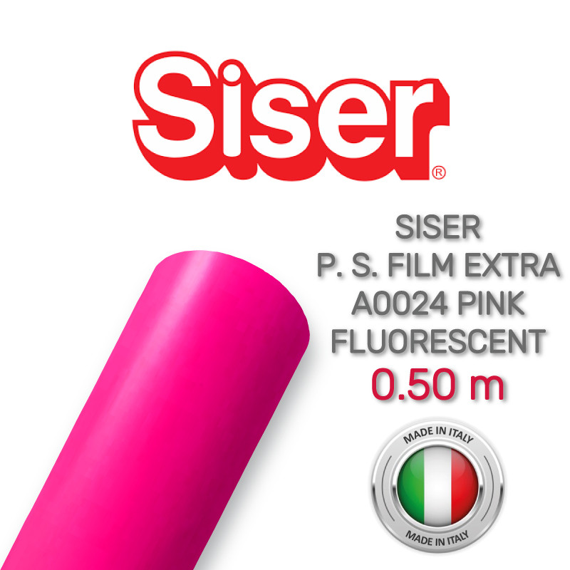 Siser PS. Film Extra A0024 Fluorescent Pink (Плівка для термопереносу флуоресцентна рожева)