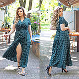 Стильне плаття в підлогу на запах норма "Софт" Angelo Style, фото 5