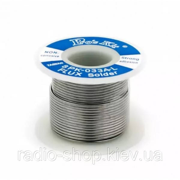 Припій Pro'sKit 8PK-033F, Sn 63%, Pb 37%, 1,2 мм, 100 г, фото 1