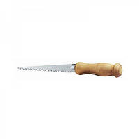 Ножовка узкая 152мм 6TPI со сверлом для гипсокартона, ручка прямая деревянная 0-15-206 Stanley