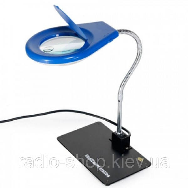 Лупа-лампа настільна YIHUA-628A, LED-підсвітка, фото 1