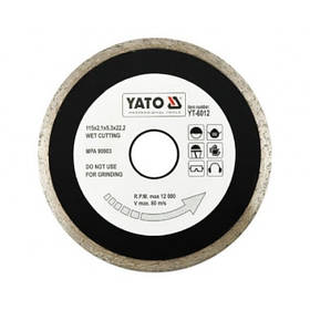 Диск алмазний суцільний YATO YT-6012